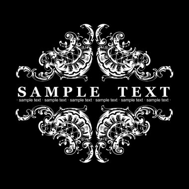 Dekoratif vintage süslü başlık sayfası.