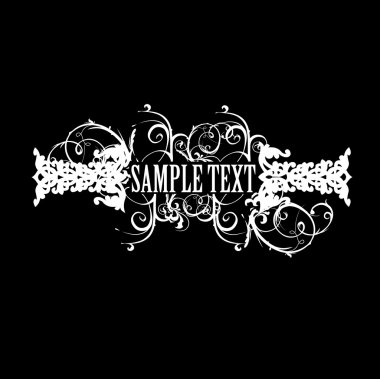 Dekoratif vintage süslü başlık sayfası.