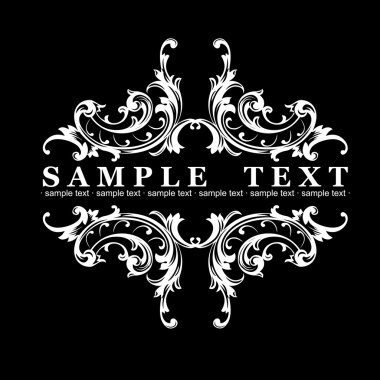 Dekoratif süslü afiş.