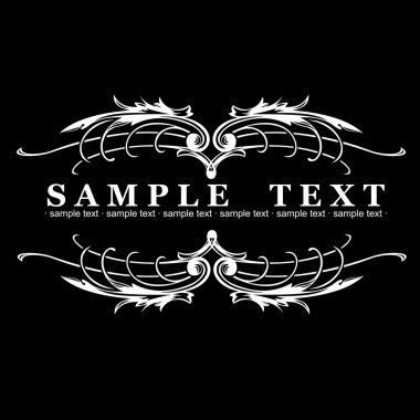 yüksek süslü vintage afiş