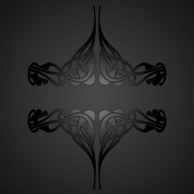 Dekoratif süslü afiş.