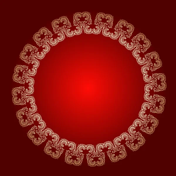Cadres d'ornement en or cercle . — Image vectorielle
