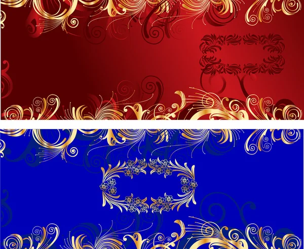 Courbes d'or Cadre Arrière-plan . — Image vectorielle