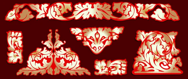 Or rouge baroque — Image vectorielle