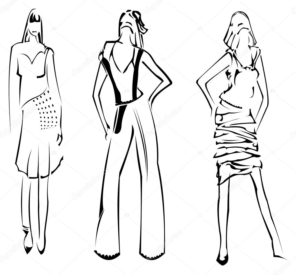 Fashion Girls Designer Sketch