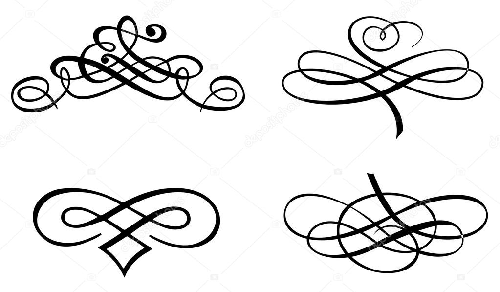 Four Baroque Curves. Stock Vector Image by ©aakbar #46218939