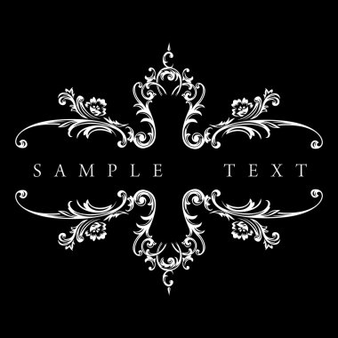 Dekoratif süslü afiş.