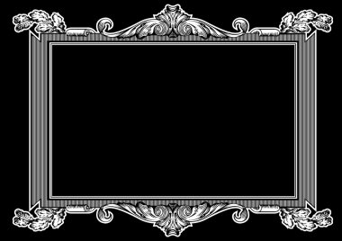 süslü vintage çerçeve