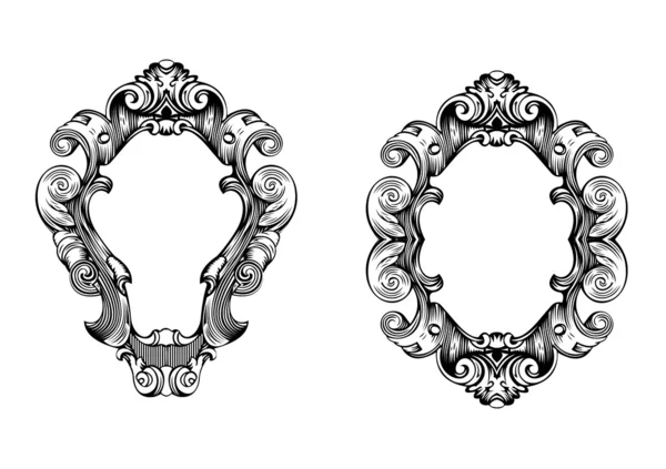 Cadres baroques élégants — Image vectorielle
