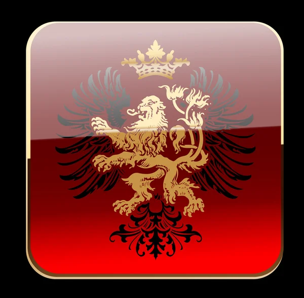 Ozdobny heraldyka kwiecisty transparent Wektor Stockowy