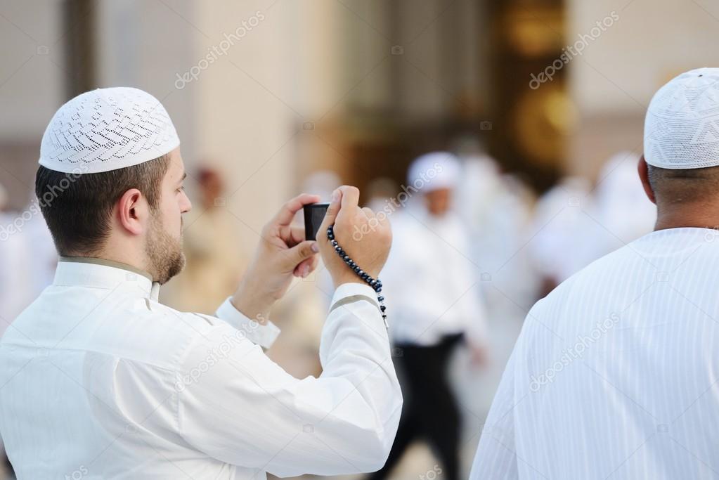 Muslim taking photo at Madina haram Stock Photo by ©zurijeta 12179925