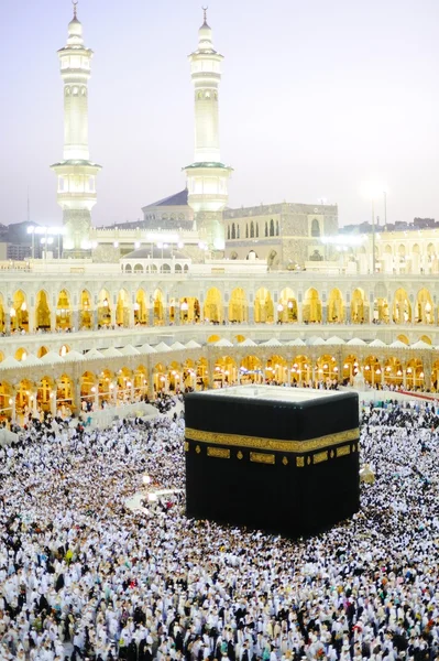 Makkah Kaaba Hajj muzulmánok — Stock Fotó