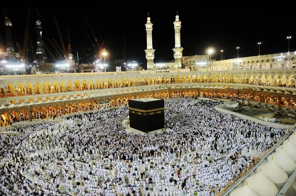 Makkah kaaba Hadj moslims Rechtenvrije Stockafbeeldingen