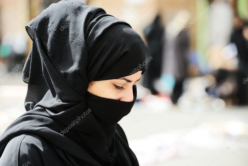 Muslim woman with veil