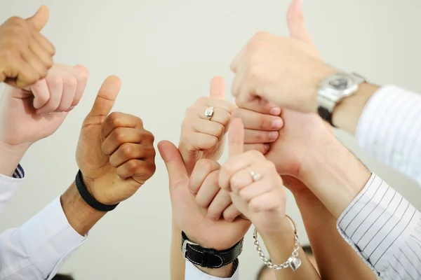 Gruppe von Geschäftsleuten erfreut sich an geschäftlichen Erfolgen — Stockfoto