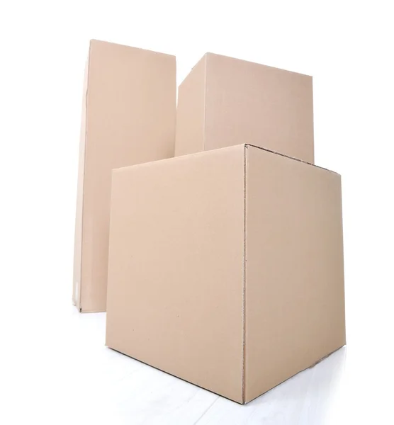 Papier box voor verpakking geïsoleerd — Stockfoto