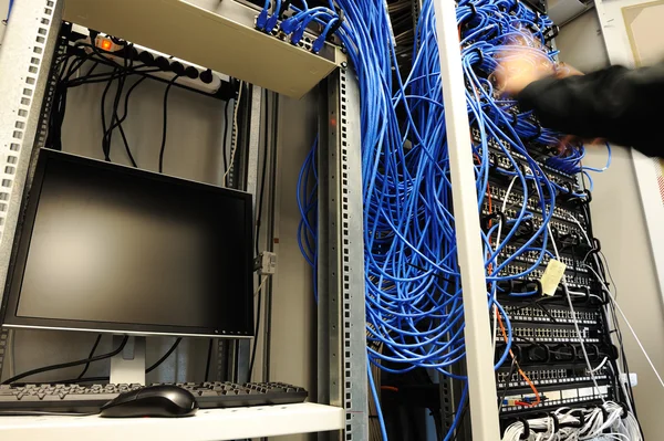 Server room with equipments — Stock Photo, Image
