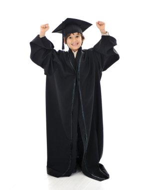 Diplomalı küçük öğrenci, başarılı ilkokul öğrencisi.