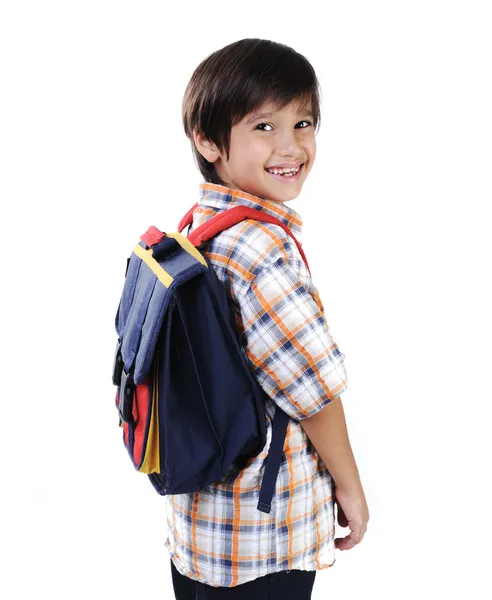 Escuela niño aislado sonriendo —  Fotos de Stock