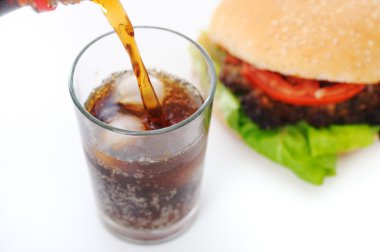 Fast food, burger and coke clipart