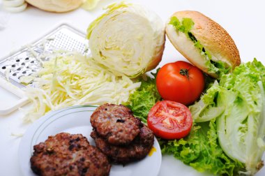 burger için malzemeler