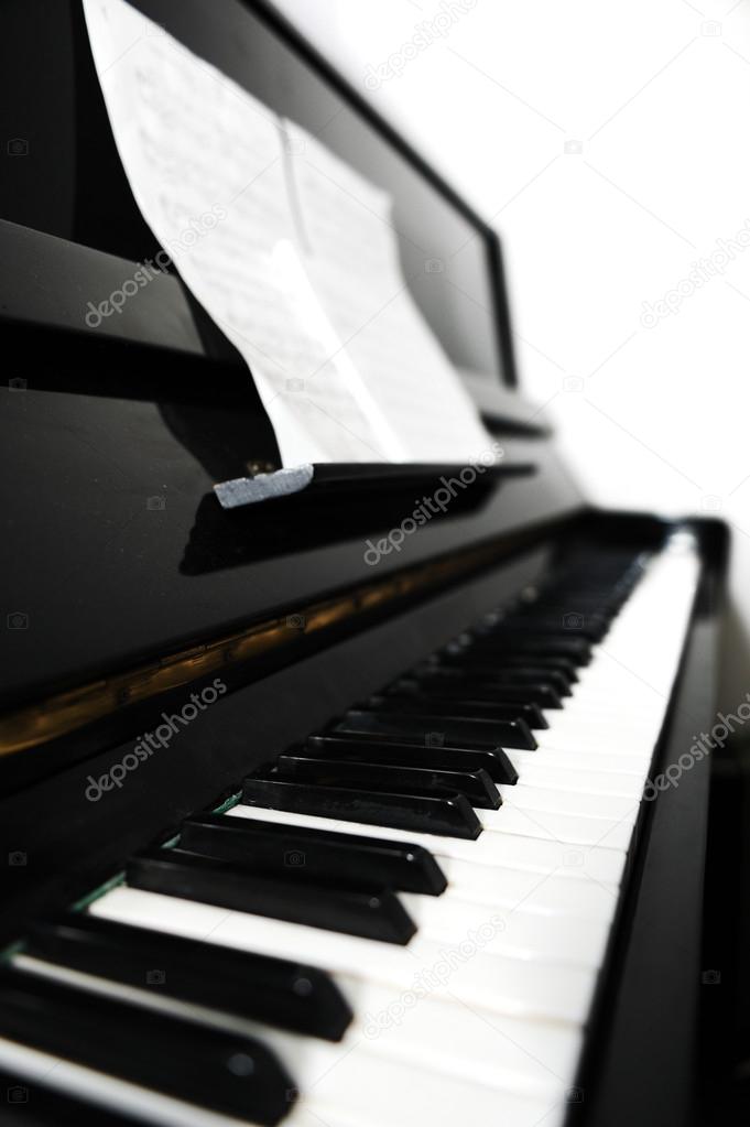 Black and white piano