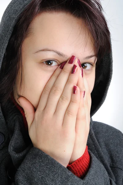 Vrouw schrikken — Stockfoto