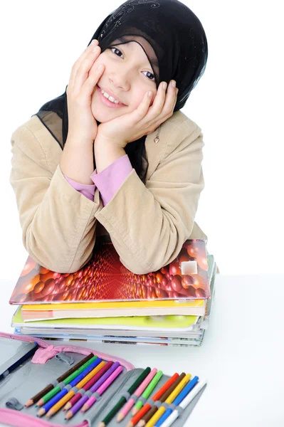 Muslim schoolgirl — Stock Photo, Image