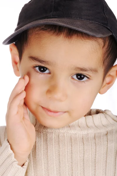 Boy with denim cap — Stock Photo, Image