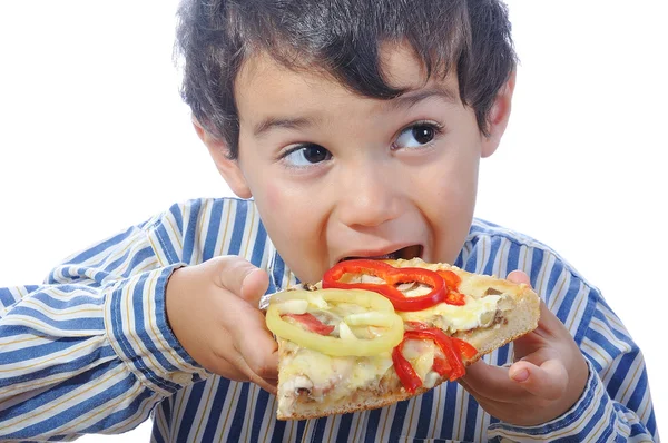 Pizza italiana com muitas cores e ingredientes — Fotografia de Stock