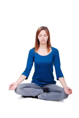 Genç model rahatlatıcı izole