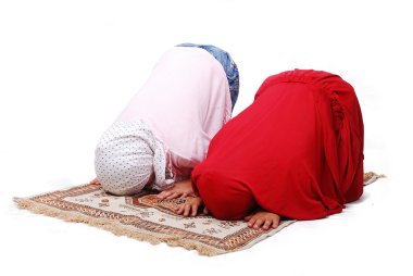 Müslüman kızlar geleneksel giysiler için dua