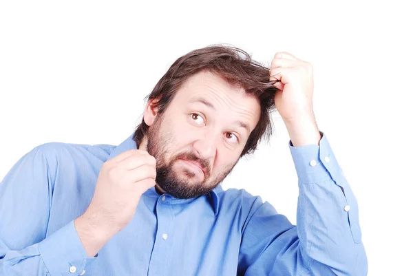 Problema de cabello y barba — Foto de Stock