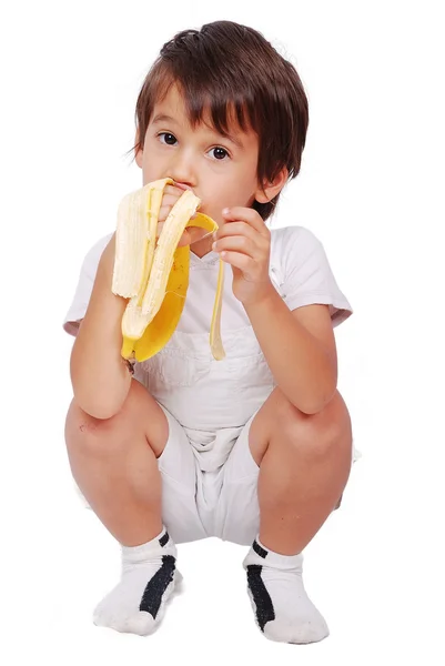 Enfant avec banane — Photo