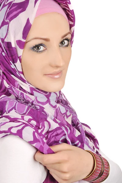 Prachtige islamitische mode meisje Stockfoto