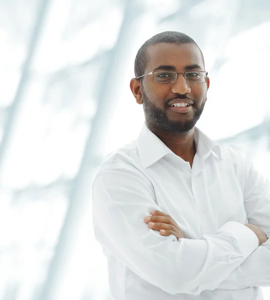 Working with white uniforms in modern facility — Stock Photo, Image