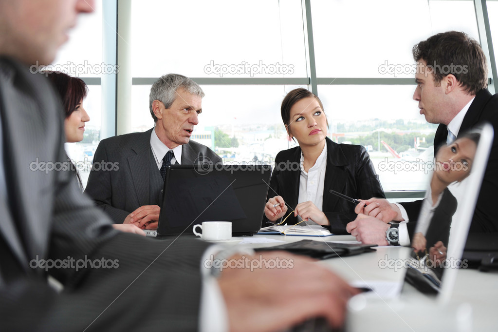 Group of business at meeting in office