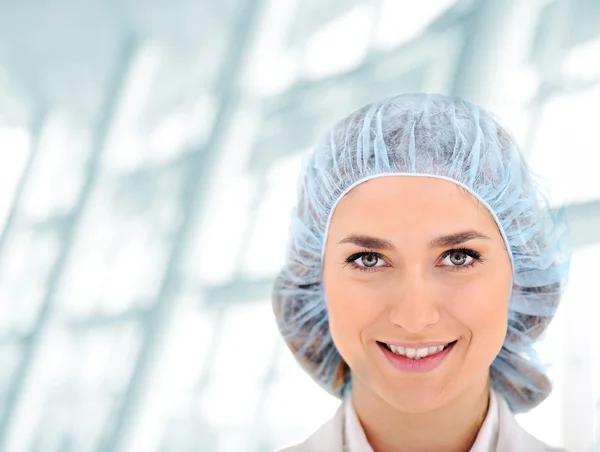 Woman doctor face Stock Image