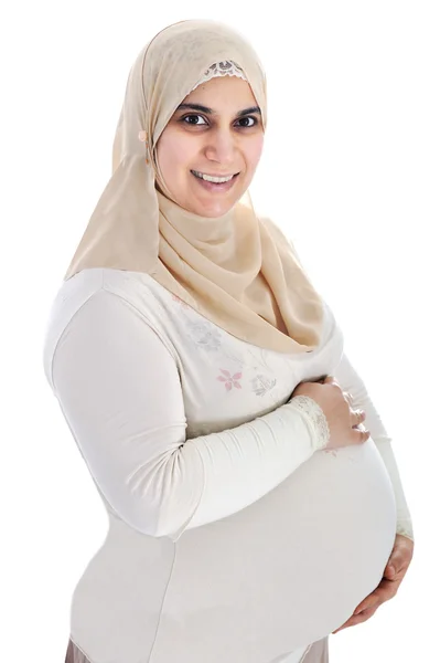 Muslim arab wanita hamil — Stok Foto