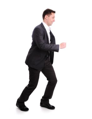 iş adamı yürümek ve koşmak