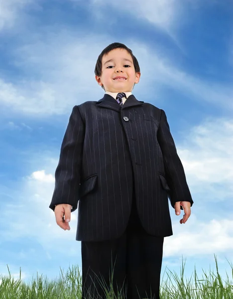 Välklädd kid (business) — Stockfoto