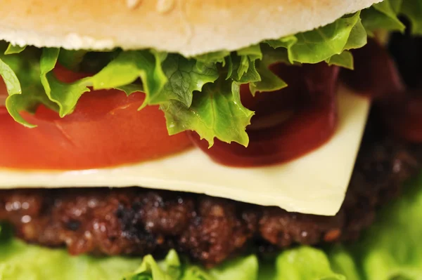 Nahaufnahme eines Burgers — Stockfoto