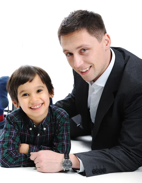 Feliz pai e filho juntos — Fotografia de Stock