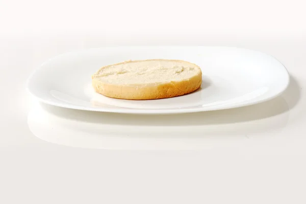 Φέτα ψωμί στο πιάτο Εικόνα Αρχείου