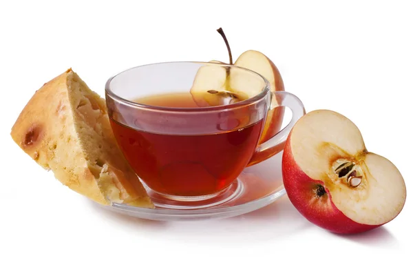 Chá e maçã charlotte — Fotografia de Stock
