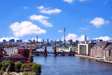 Hava fotoğrafı berlin siluetinin