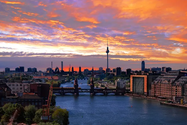 柏林狂欢天际线 — 图库照片