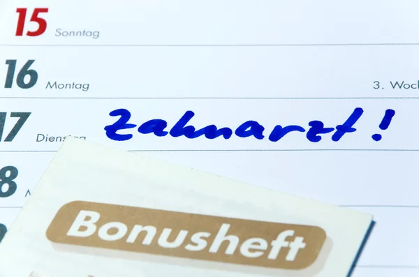 Zahnarzt Bonusheft — Stock Photo, Image