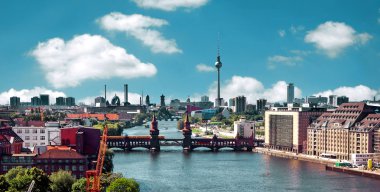 Hava fotoğrafı berlin siluetinin