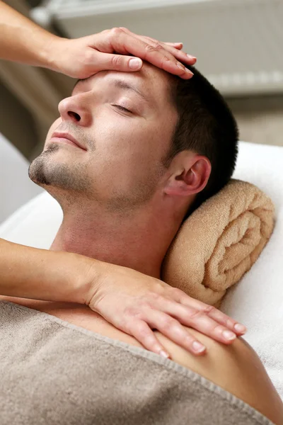 Man being massaged